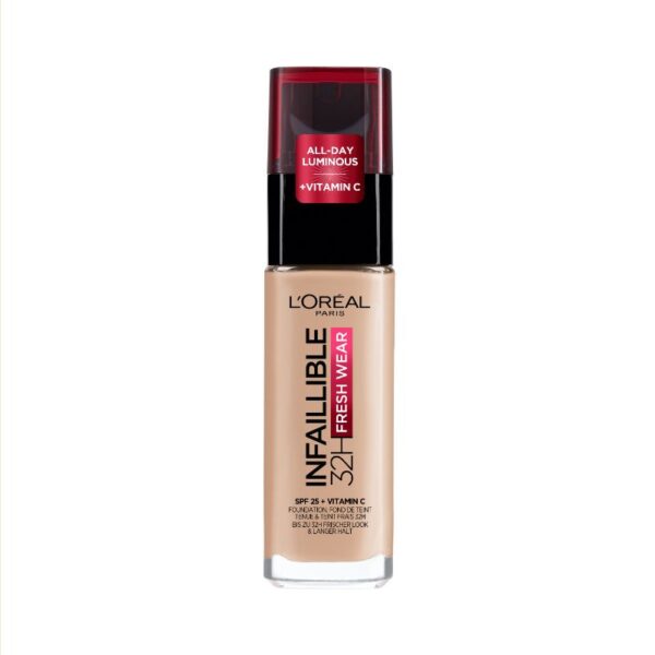 L'Oreal Paris / Foundation, Infallible 32H Fresh wear Liquid Foundation -155 Natural Rose